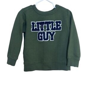 Carters “Little Guy” Kids Green Sweatshirt (24M boys)